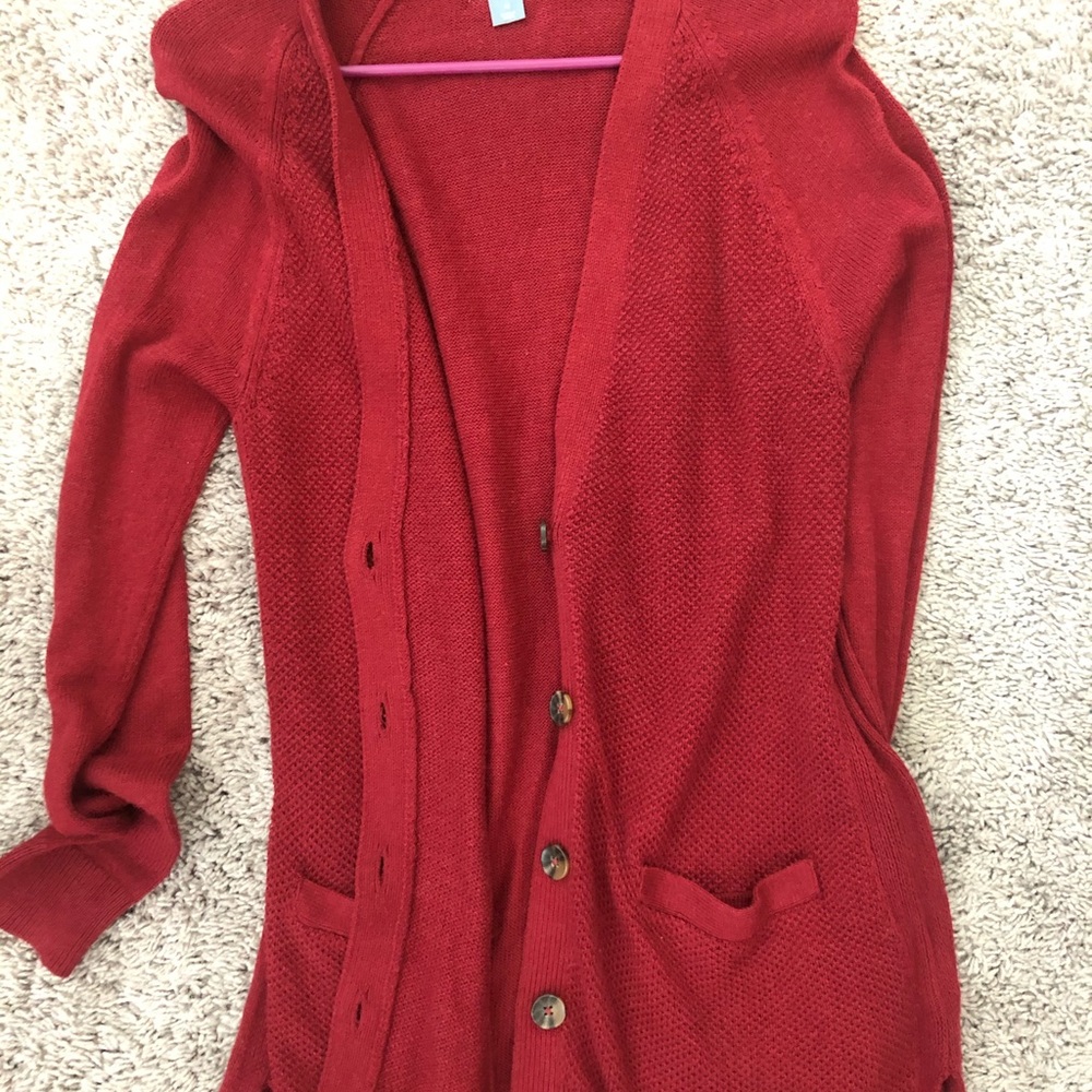 Red old navy cardigan